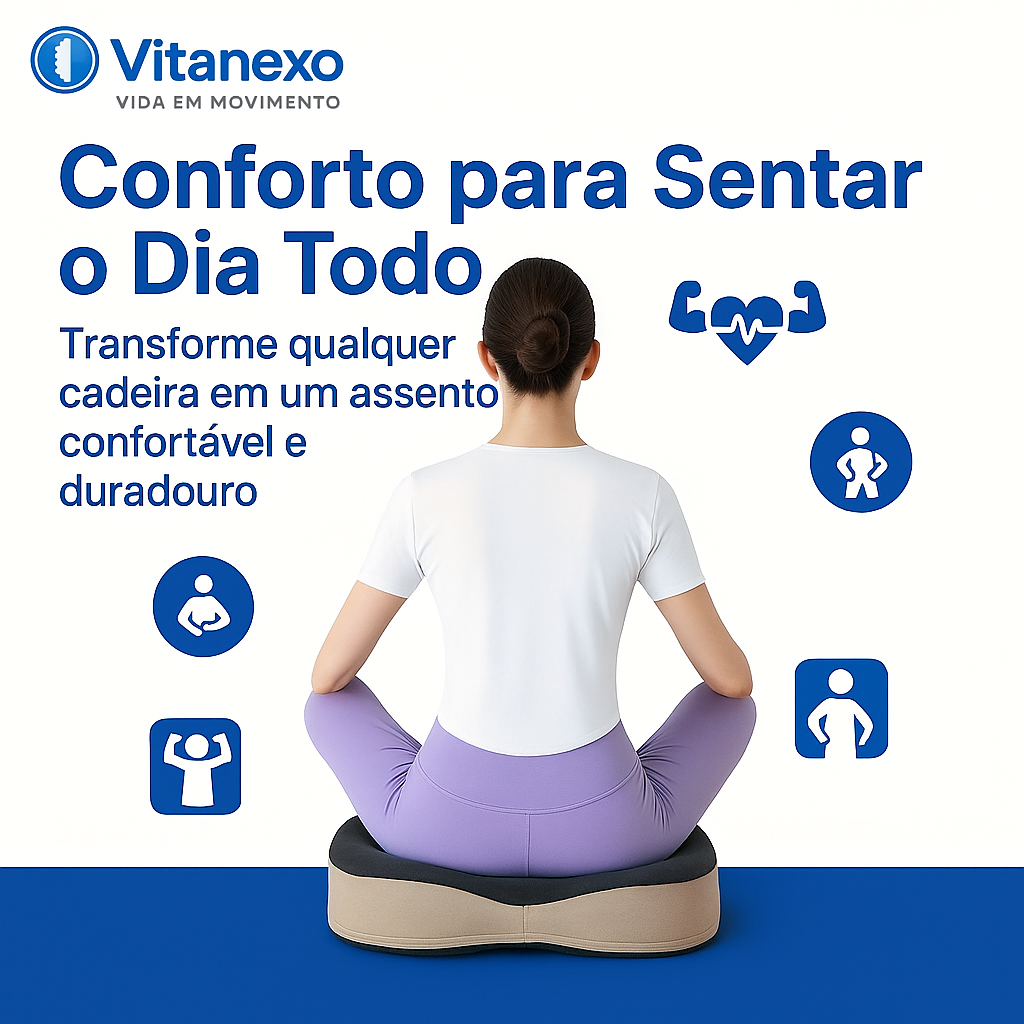 Vitanexo PostureCush™ — Almofada Anatômica Premium para Coluna e Quadril