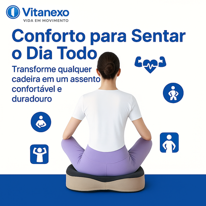 Vitanexo PostureCush™ — Almofada Anatômica Premium para Coluna e Quadril