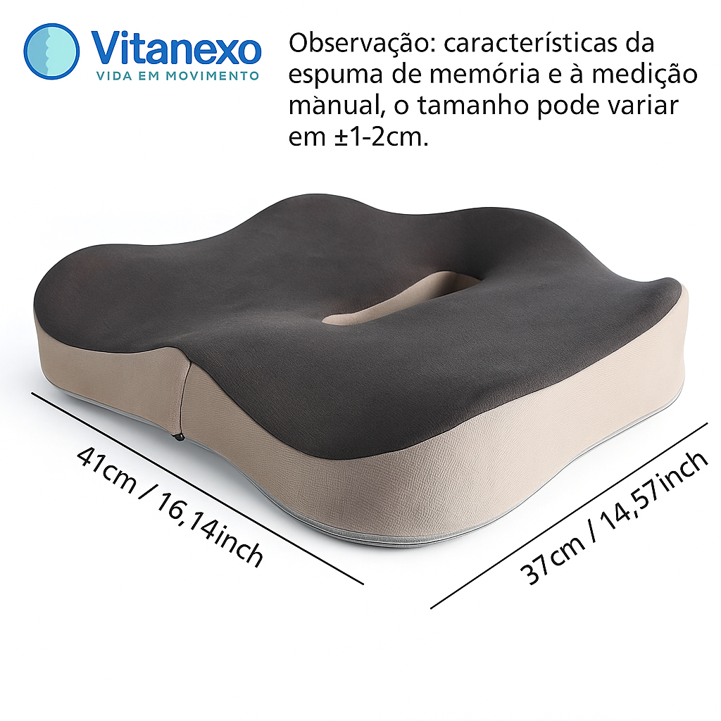 Vitanexo PostureCush™ — Almofada Anatômica Premium para Coluna e Quadril