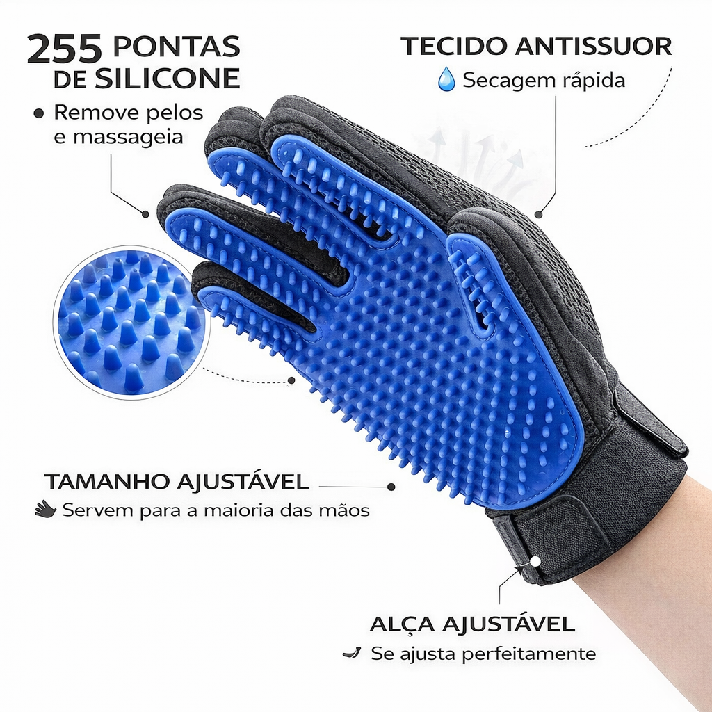 SoftPaw Clean — Luva Removedora de Pelos para Pets